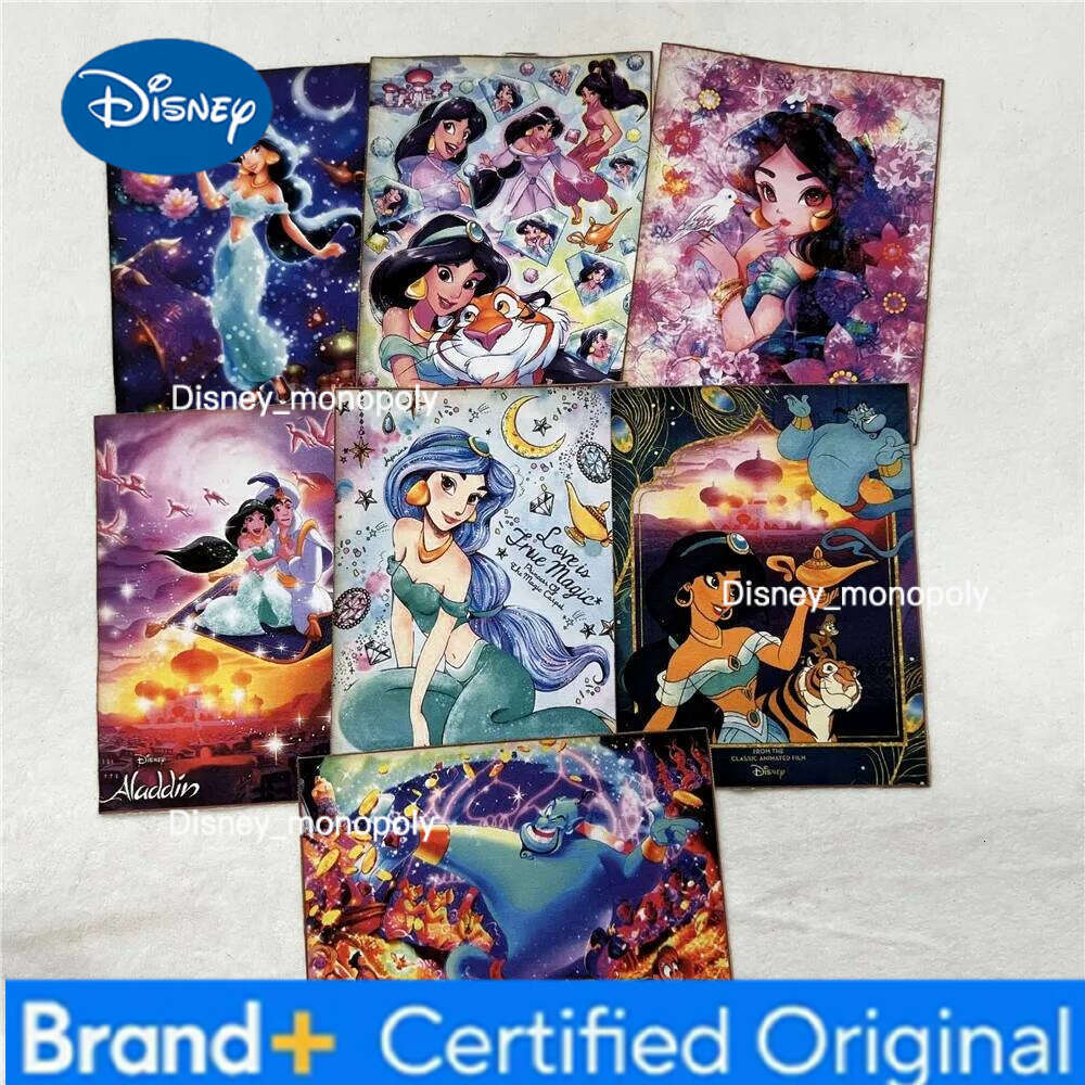 Disney 7pcs lot Princess Jasmine Patchwork Cotton canvas Fabrics DIY Sewing Material Positioning fabric Craft Embroidery H260129