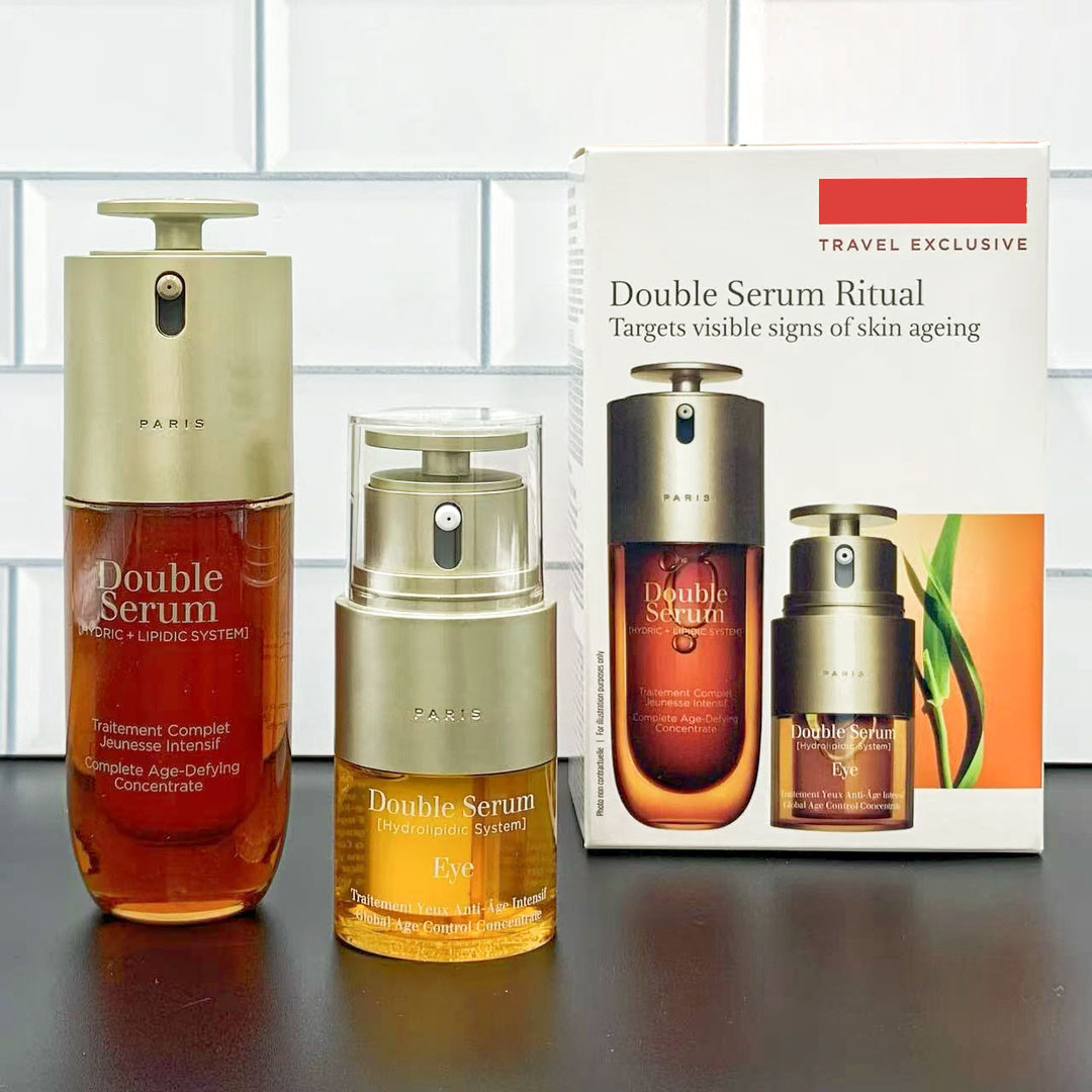 Leak-Proof Top Quality 2pcs/set Double Serum Ritual Travel Exclusive Set 50ml Face + 20ml Eye Serum Designer Skin Care Products Fast Shipping JYSXIN