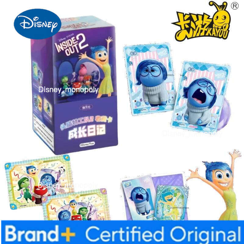 Disney Card.Fun Official Genuine Inside Out 2 Card Movie Animation Cartoon Collect Periphery Game Joy Sadness Anger Toy Gift H260129