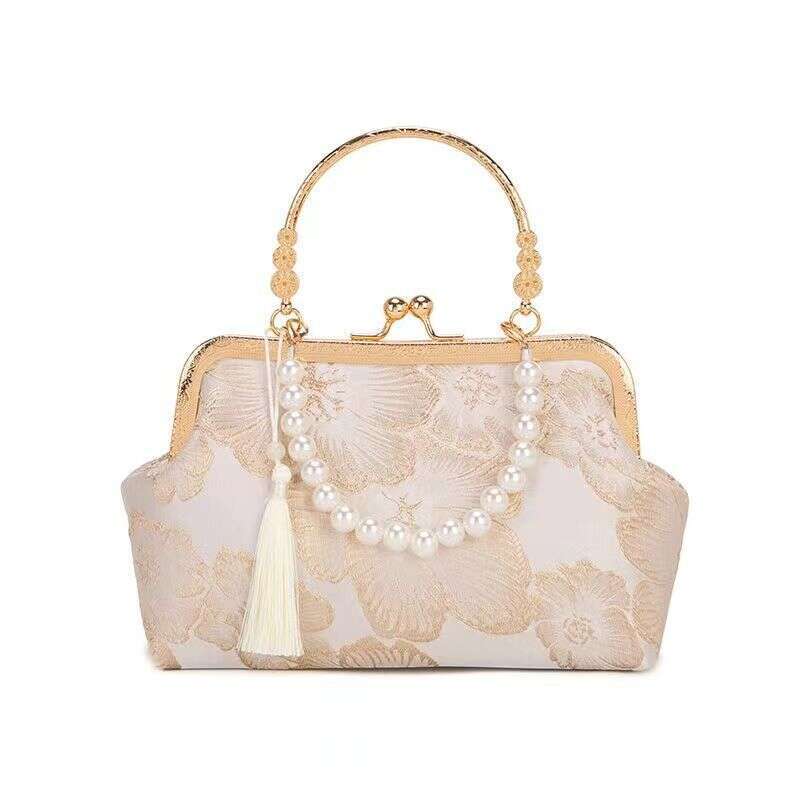 Luxury Hobo New Chinese Rich and Noble Flower Pattern Chinese Style Cheongsam Bag with Hanfu Skirt Single Shoulder Cross Shoulder Handbag SENYY