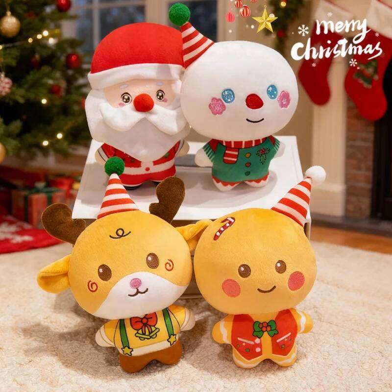 Kawaii Doll Family Atmosphere Decor Gifts Reindeer snowman Santa Claus Birthday Merry Christmas Gift to Lover Kids Y260128