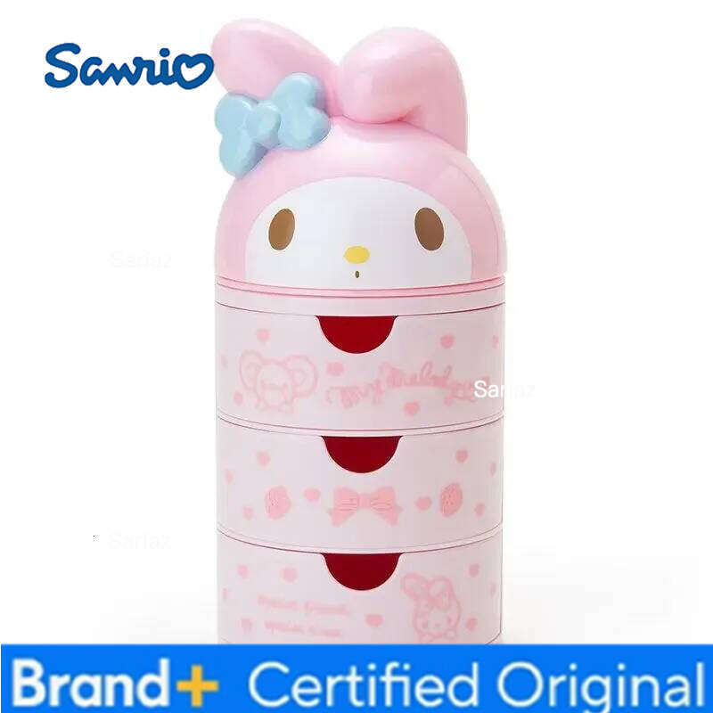 Sanrio Hello Kitty Desktop Rotating Jewelry Cute Girl Heart Organizing Decoration Storage Box H260129 H260129