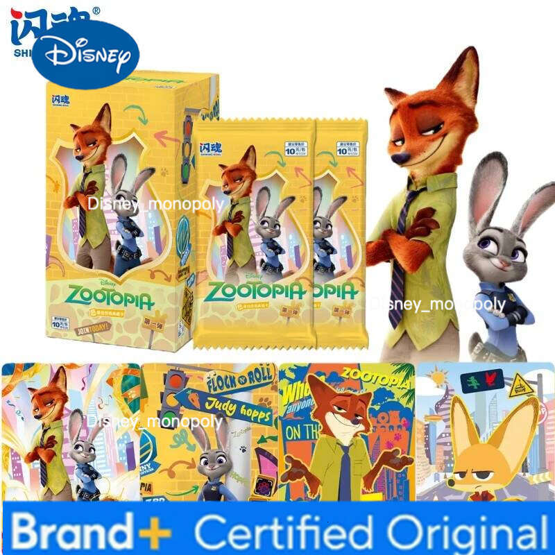 Disney ShiningSoul Genuine New Series Cards Crazy Zootopia Best Partner Collection Card Animation Surrounding Holiday Gifts H260129 H260129
