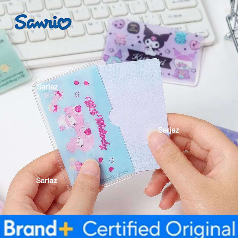 Sanrio 2025 New Kulomi Melody Laurel Pacha Dog Transparent Cute ID Bank Bus Student Card Holder H2601291
