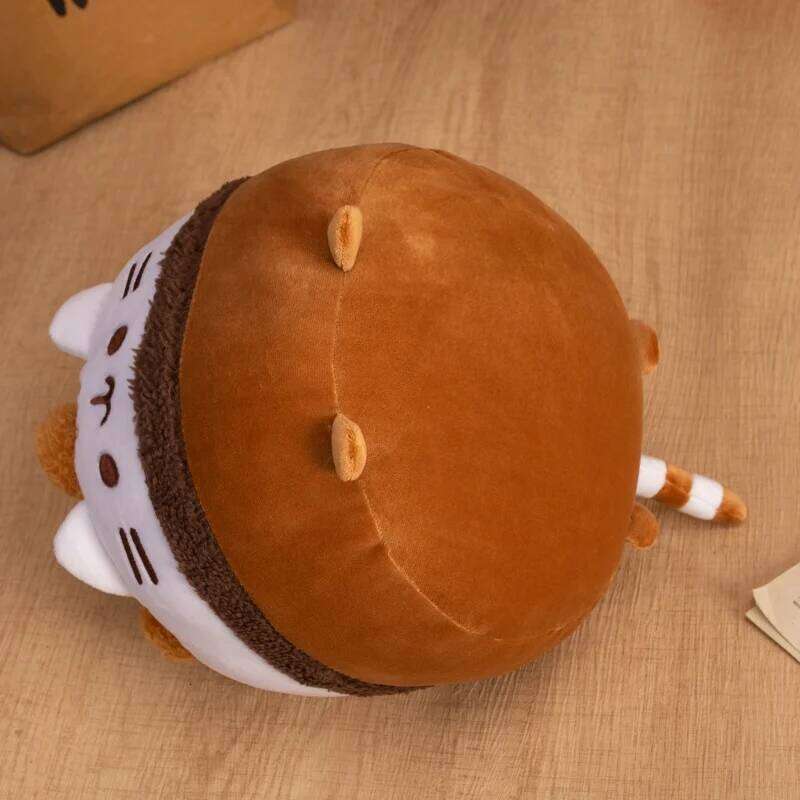 Kawaii Chocolate Fat Plush Toy Stuffed Animal Pillow Ice Cream Cat Creative Gift Kids Birthday Gifts Sofa Decor Y260128