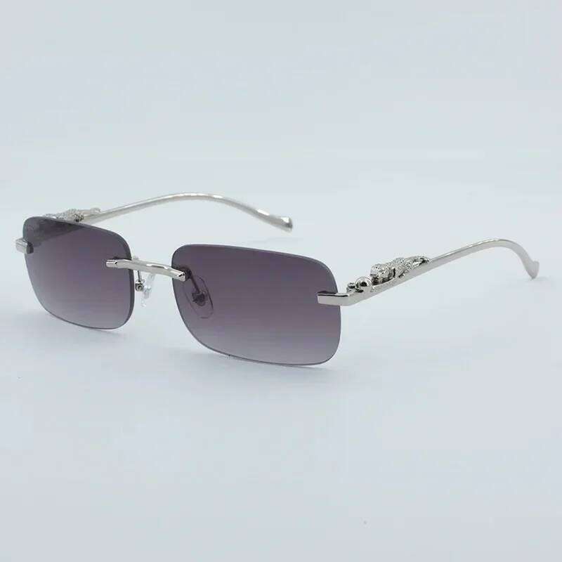 Vintage Square Sunglasses Men Women Brand Designer Retro Sun Glasses Male Female Fashion Small Frameless Gradient Oculos De Sol H260129
