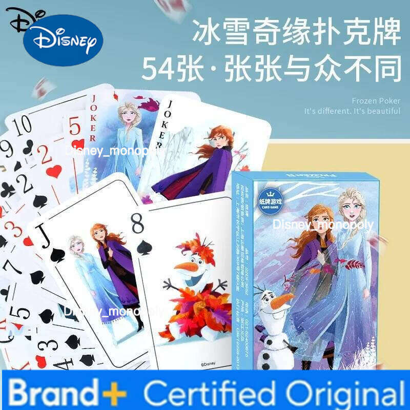 Disney Frozen Princess Elsa Poker 54 Sheets Paper Cards, Minnie Mickey Family Recreation Board Game Texas H260129