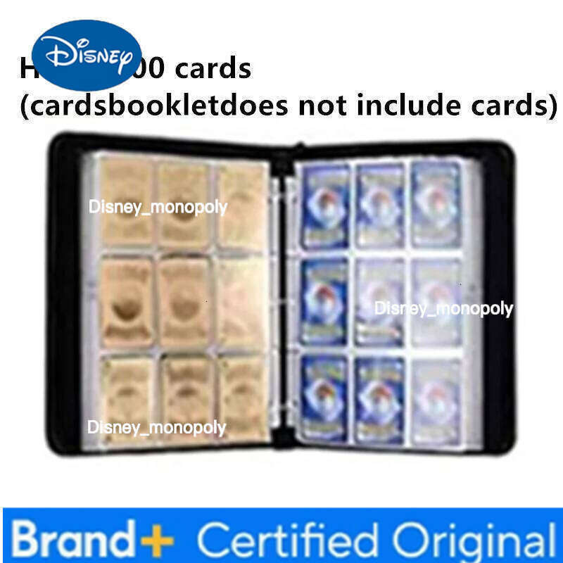 Disney 400pcs/900pcs Lilo&Stitch Album Book Folder 4/9 Slots Collections Double Pocket Zipper Card Binder Holder H260129 H260129