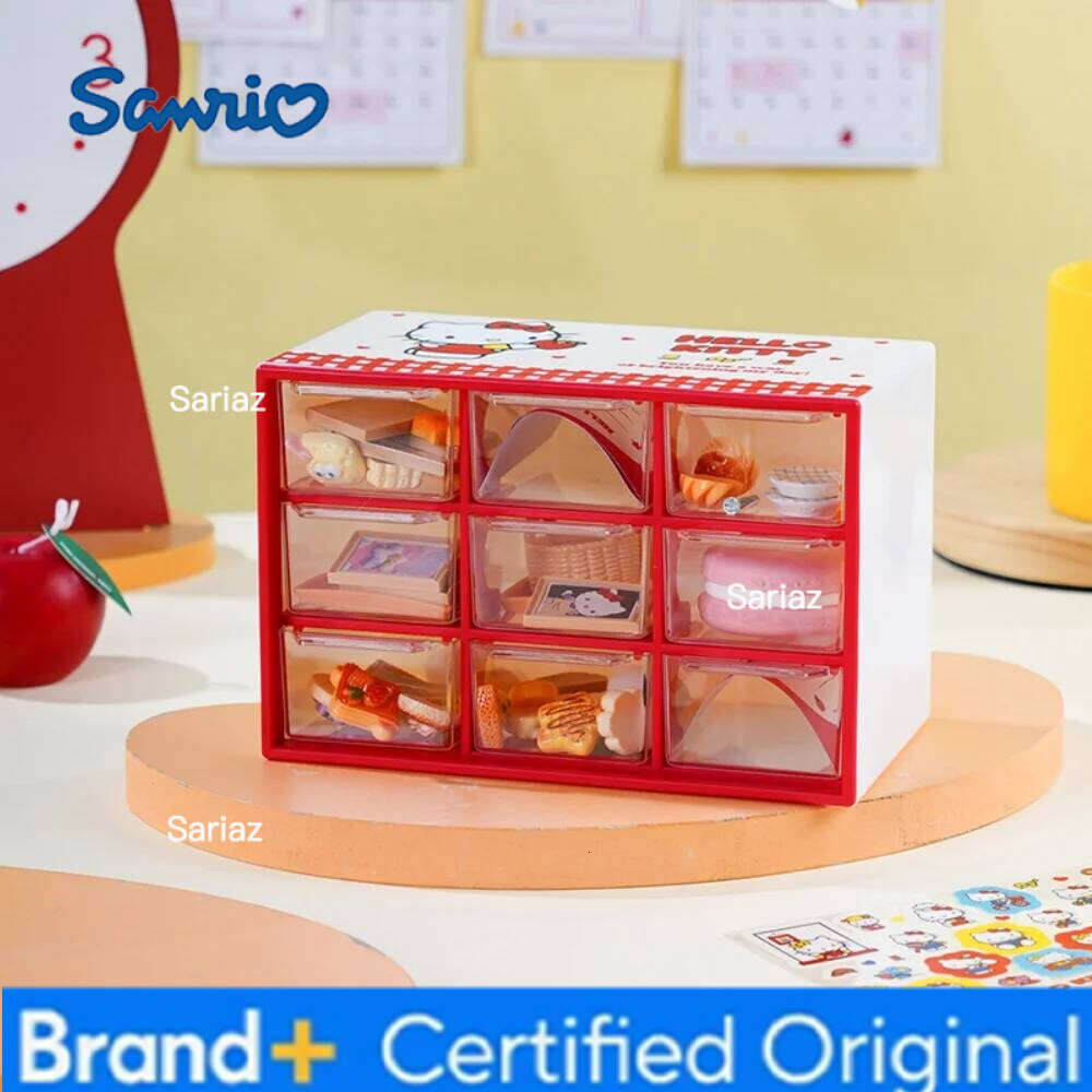 Sanrio Genuine Hello Kitty Cosmetics Sundries Rack Countertop Box Makeup Container Desktop Drawer Type Storage H2601291