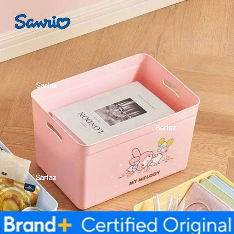 Sanrio Cartoon My Melody Square with Lid Household Storage Box Miscellaneous Organizing Plastic Storages Boxs Gifts H260129