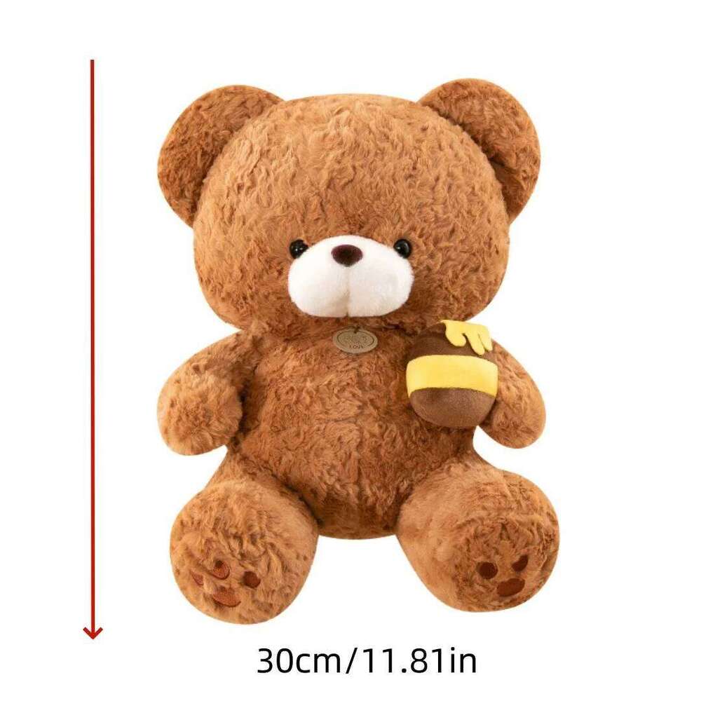 1pc 30cm/11.81in New honeypot cute teddy bear plush toy doll ragdoll sleeping pillow birthday gift Y260128