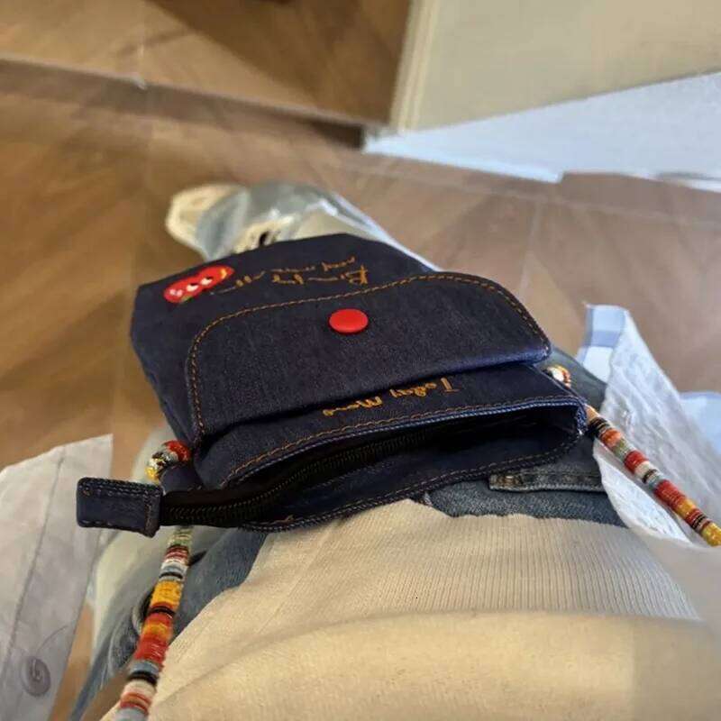 Summer Fresh Small Shoulder 2025 Fashionable Slant Denim Mobile Phone Bag Versatile Commuting High Appearance Style XJ260129