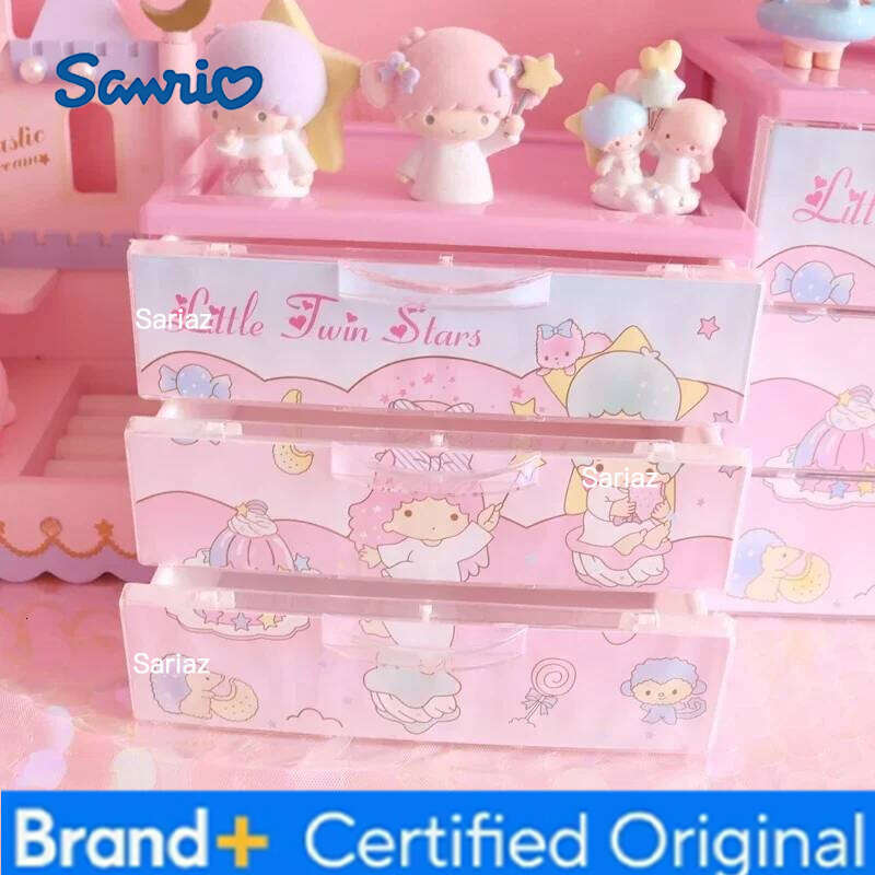 Sanrio Japanese Family Cute Cartoon Desktop Drawer-style Multi-layer Box Jewelry Hairpin Sundries Storage H260129 H260129