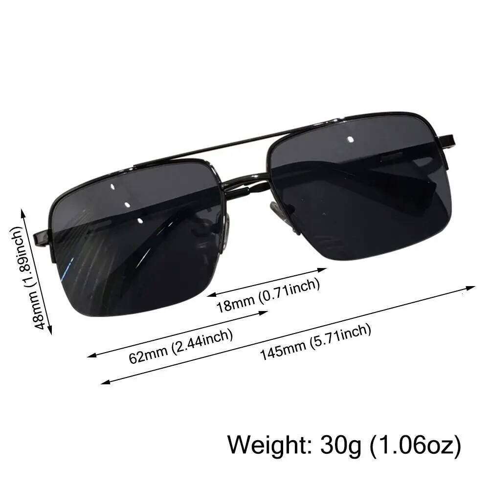 Semi-Rimless Brown Sunglasses Specifically Designed Driving UV Protection Fishing Eyewear Outdoor Classic Shades for Men H260129