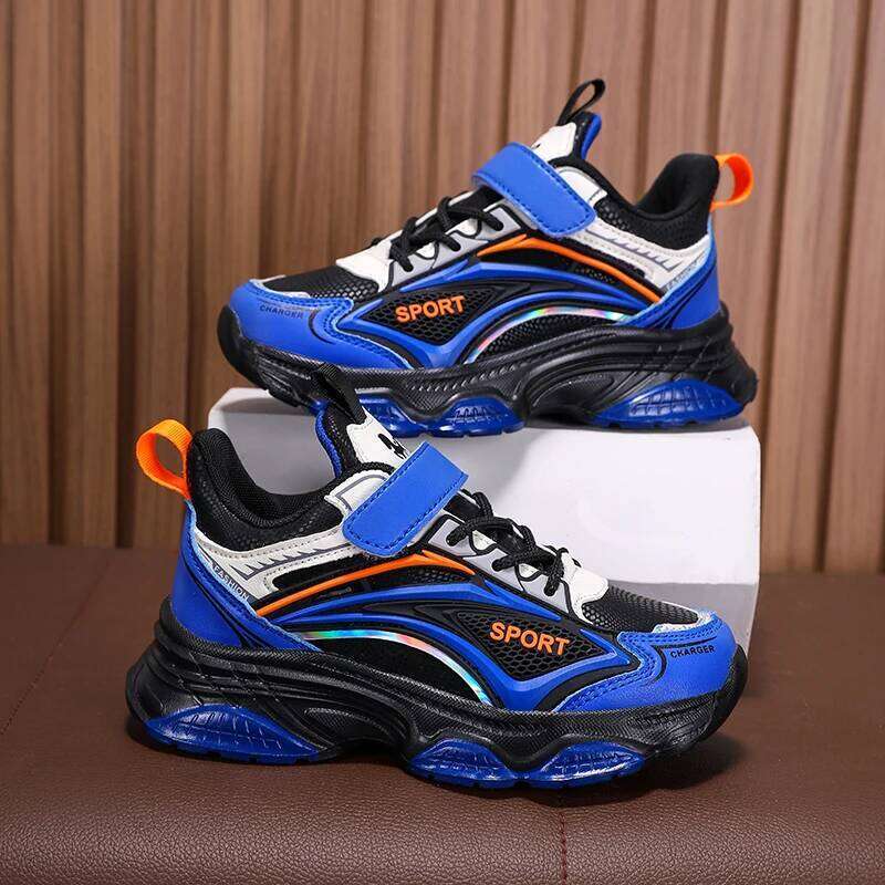 Children Breathable Leather Comfort School Sports Wear-resistant Running Shoes Autumn Casual Flat Sneakers for Kids Y260128