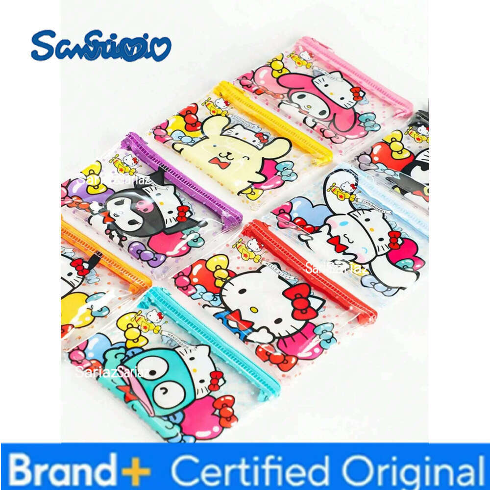 Sanrio 1pc Hellokittys kuromi Storage Travel Clear Toiletries Makeup Bag Waterproof with Zipper H260129