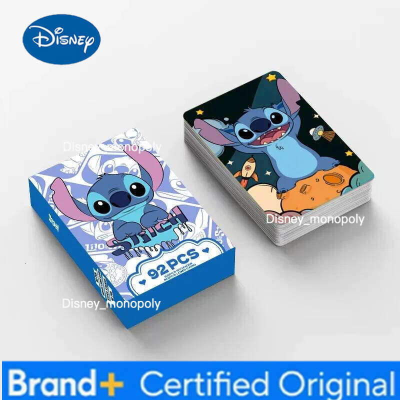 Disney 92pcs Stitch Cards Anime Animation Laser Box Surrounding LOMO Small Card H2601291 H2601291