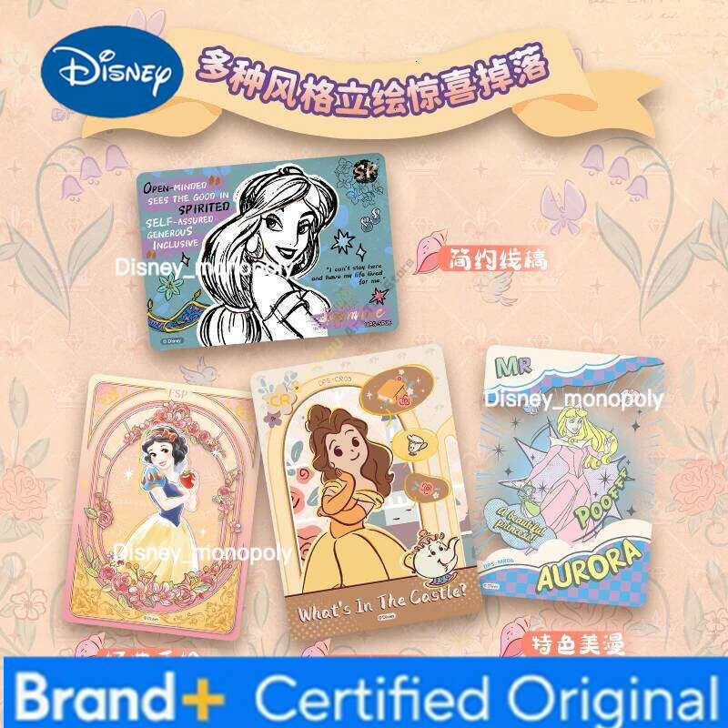 Disney Card.Fun Official Genuine Princess Card Shining Self Series Animation Cartoon Periphery Game Collection Children Toy Gift H26012911