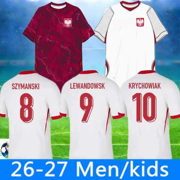 25 26 POLAND 2026 Soccer Jerseys LEWANDOWSKI Home Away Polska National Team MILIK PISZCZEK PIATEK GROSICKI KRYCHOWIAK ZIELINSKI Football Shirt Kit