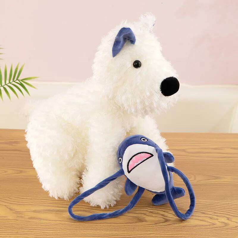 Puppy plush toy back shark West Highlands kids gift ragdoll machine redemption doll pillow Y260128