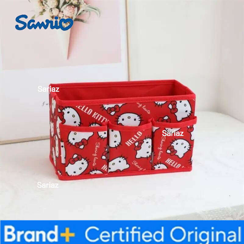 Sanrio New Kawaii Hello Kitty Box Kuromi My Melody Cinnamoroll Hangyodon Cartoon Large Capacity Foldable Desktop Storage H260129 H260129