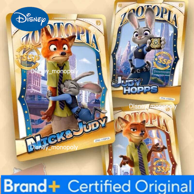 Disney New Collectible CardCommemorative Edition- Zootopia 2 Movie Series Nick Fox Judy Character Cards for Fans and Hobbyists H260129