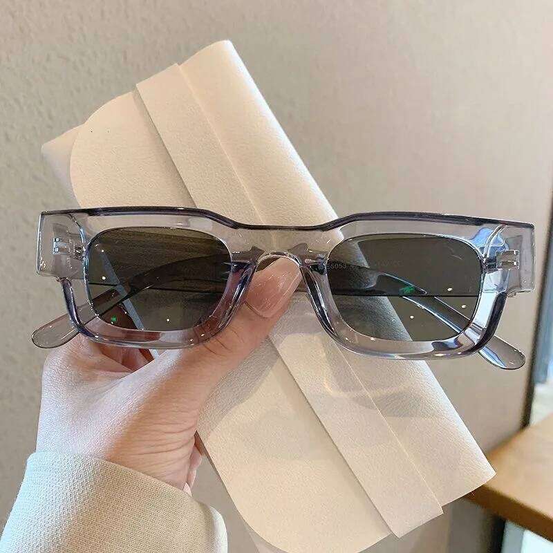 Small Rectangle Women Men Vintage Brand Designer Square Luxury Sun Glasses Shades Female Camber Concave Sunglasses H260129