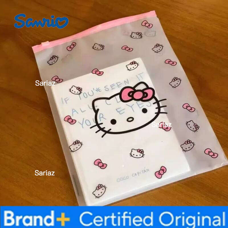 Sanrio 10pcs Hello Kitty Storage Cartoon Kawaii Printed Women Accessories Clothes Sorting Business Travel Packaging Bag Wholesale H260129