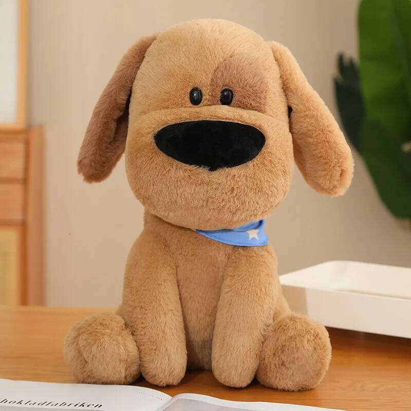 Girls holiday gift big nose children plush toys dog dolls Y260128