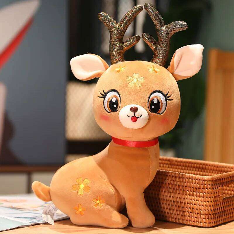 Sika deer fawn doll plush toy wholesale elk sleeping pillow send girls to get married Y260128