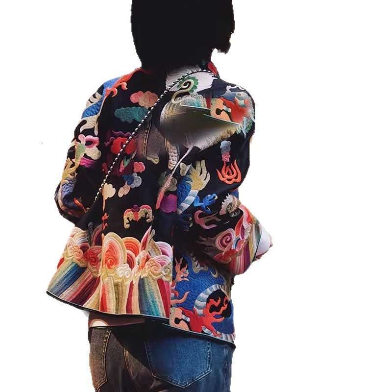 In Stock Unique New Embroidered Jacket Chinese Young Style Improved Tang Suit Women's Autumn Winter Top LEEGO LENS - view 6