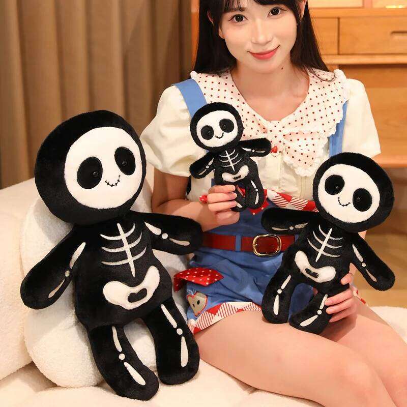 Halloween Plush Toys Stuffed Skeleton Mummy Plushies Bag Pendant Funny Prank Doll Cuddly Pillow Party Home Decor Gifts Y260128