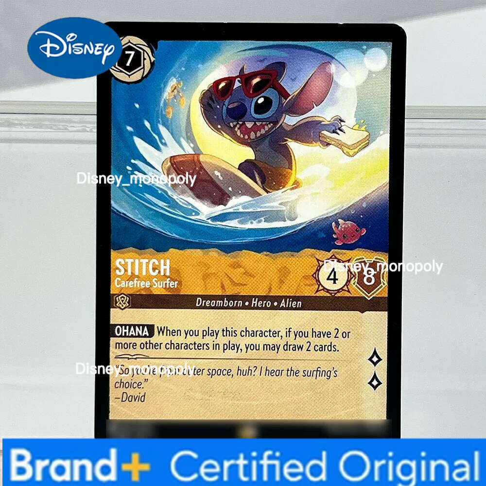 Disney Lorcana Proxy Games Mickey Mouse Stitch Aladdin Genie Top Quality PTCG Game Cards English Version Chapter1/5/6/7 H2601291
