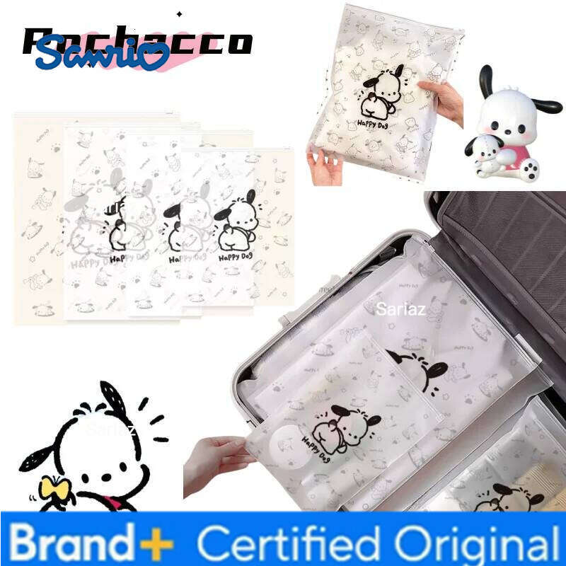 Sanrio Pochacco anime and manga peripheral creative personality cartoon clothing storage multi-size suitcase divided sealing bag H260129
