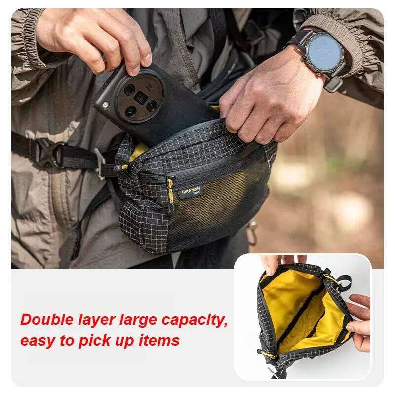 Dyneema Fiber Waist Pack 1.1L Waterproof UrltraLight Multi Pocket for Cycling Running Hiking Camping Outdoor Sports Accessories XJ260129