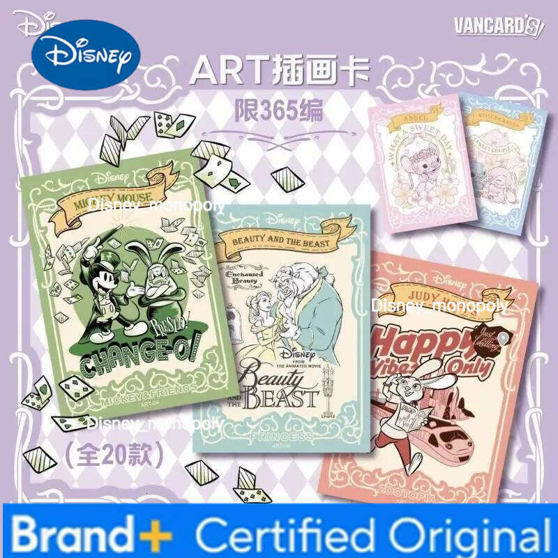 Disney Genuine Light Floating Shadow Art Card Moonlight Theme Series Mickey Mouse Animation Peripheral Collection Cards Toy Gift H260129