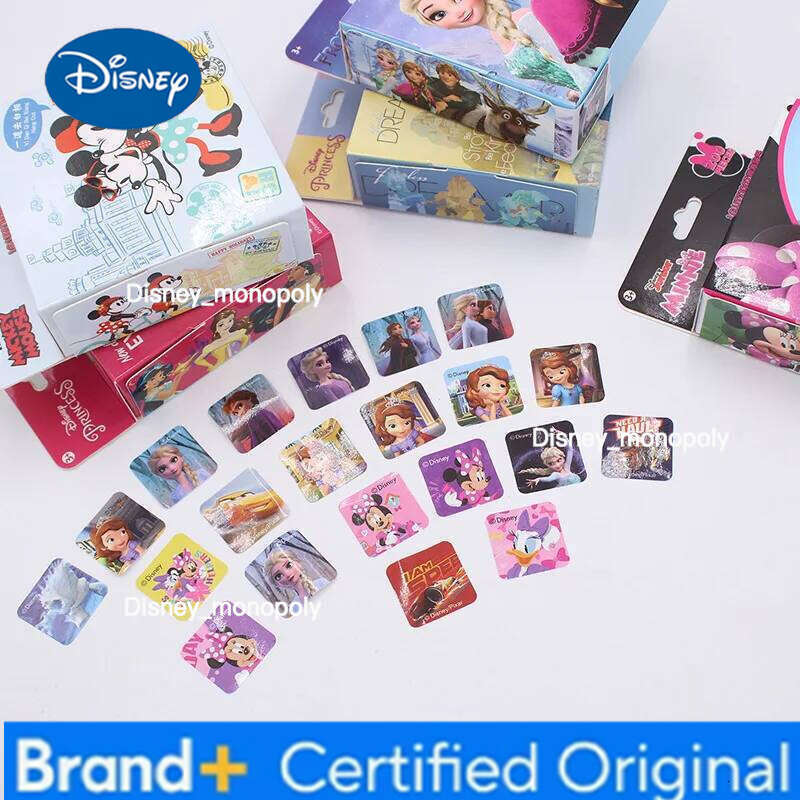 Disney 200 Sheets/Box Frozen Elsa Cartoon Pull Out Stickers Princess Mickey Mouse Minnie Sticker Girl Boy Teacher Reward Toys Gift H260129