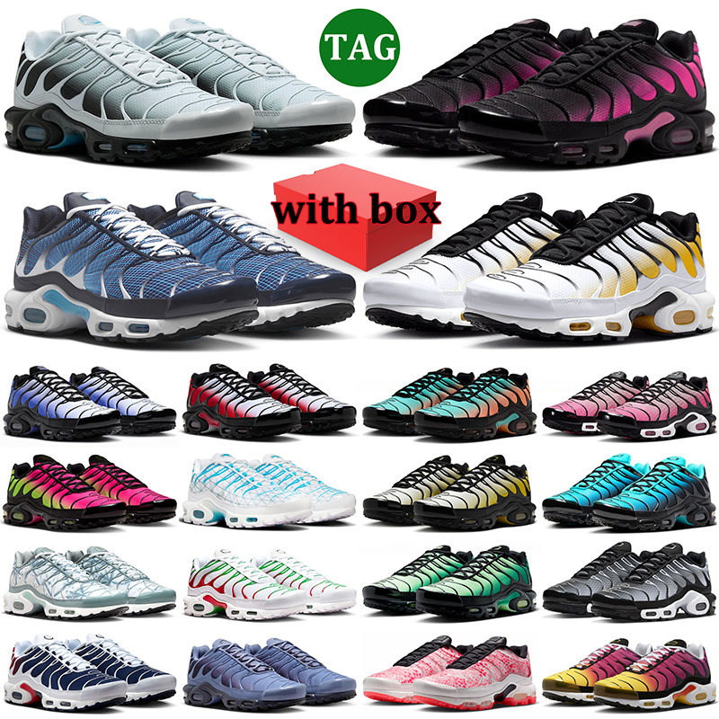Free shipping with box tn running shoes designer tnss men women tns sneakers terrascape triple black white pink green blue mens womens outdoor sports trainers