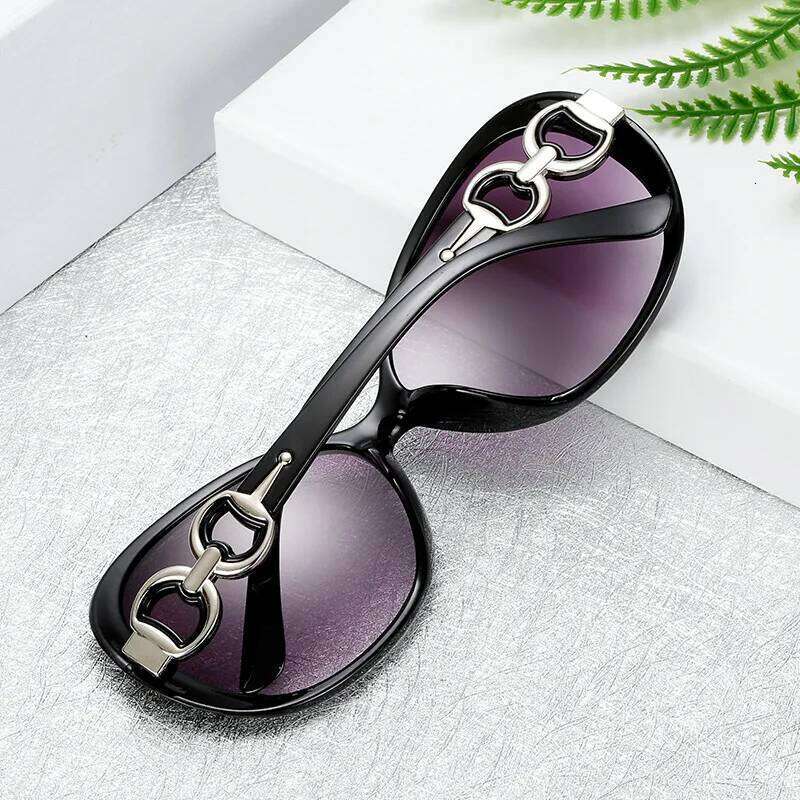 New Women Large Frame Oval Sunglasses Vintage Women's Brand Designer Sun Glasses Fashion Eyewear UV400 Oculos De Sol H260129