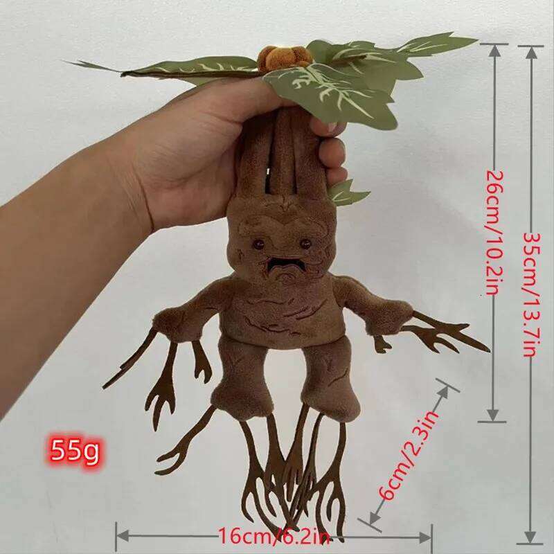 New Harries Mandrake Magic Elf Plush Doll Soft Potted Plant Stuffed Toys Movie Peripherals Pillow Ornaments Children Gifts Y260128