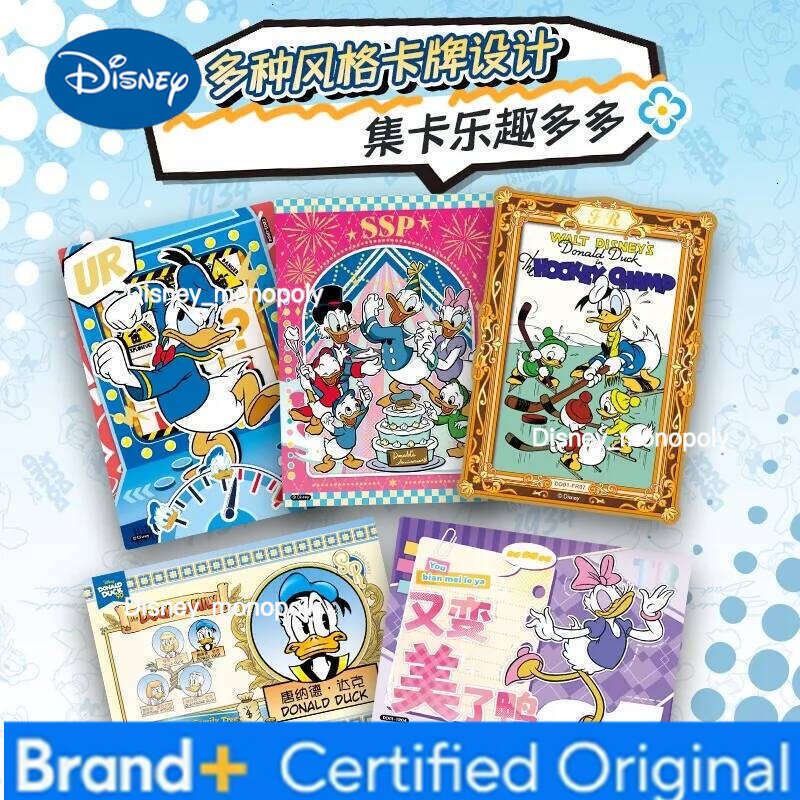 Disney Fun Donald Duck Anniversary Trendy Collectible Card Merchandise Anime Cartoon Collection Holiday Gifts Toys H260129