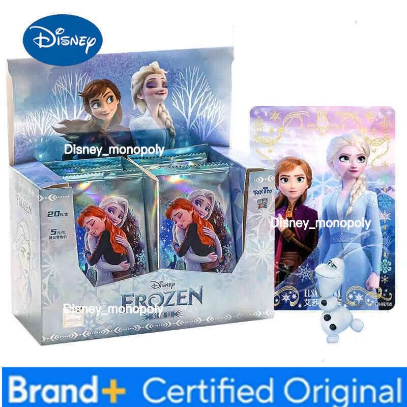 Disney KAYOU Frozen Elsa Anna Olaf Kristoff Anime Peripheral Fun Special Package Collection Game Card Children Toys Gifts H260129 H260129