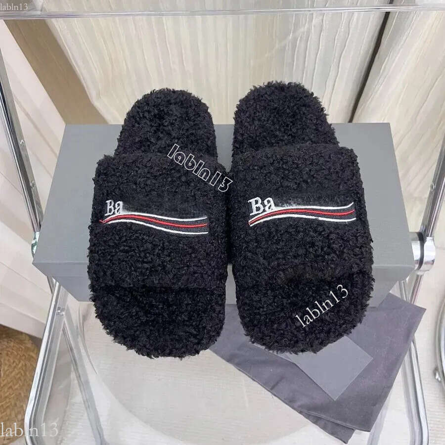 bal Deluxe Fur Slides Furry Slippers Designer Mules Fall Winter Homewear Slide Men Footwear Paris Luxury Comfortable Fuzzy Flip Fluffy Wool baleniagag shoes c72