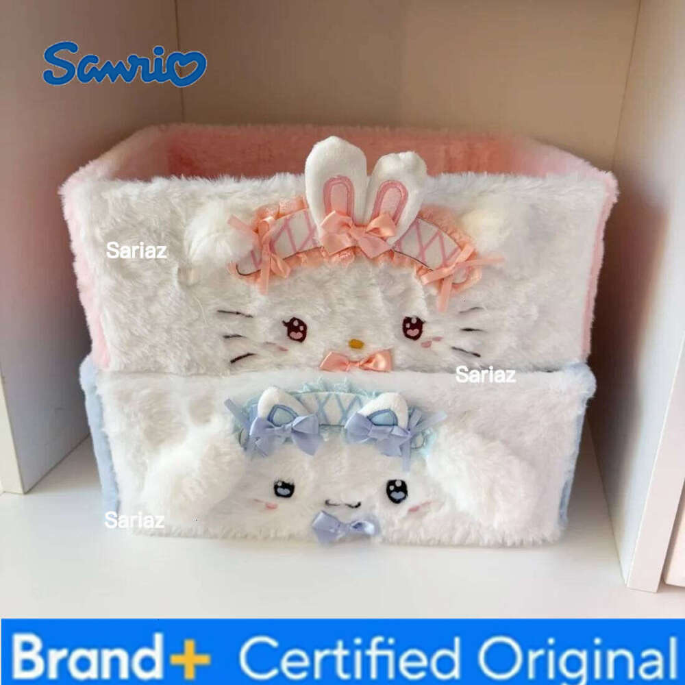 Sanrio Kuromi My Melody Hello Kitty Plush Desktop Cosmetics Snacks Key Basket Storage Box H260129 H260129