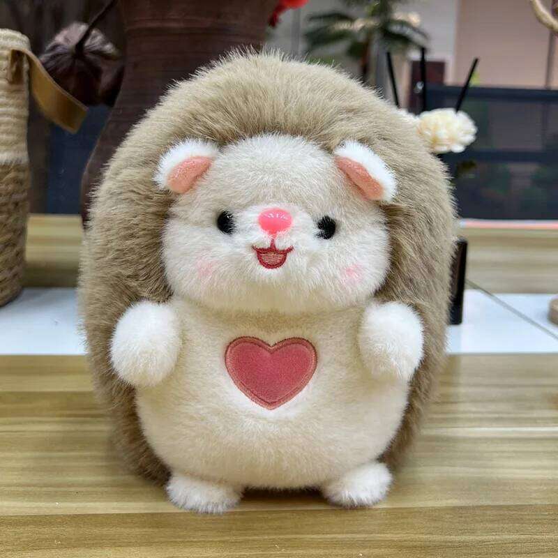 1pc 20cm/7.87in Hedgehog plush toy Tan Jianci same cute small hedgehog rag doll children's gift Y260128