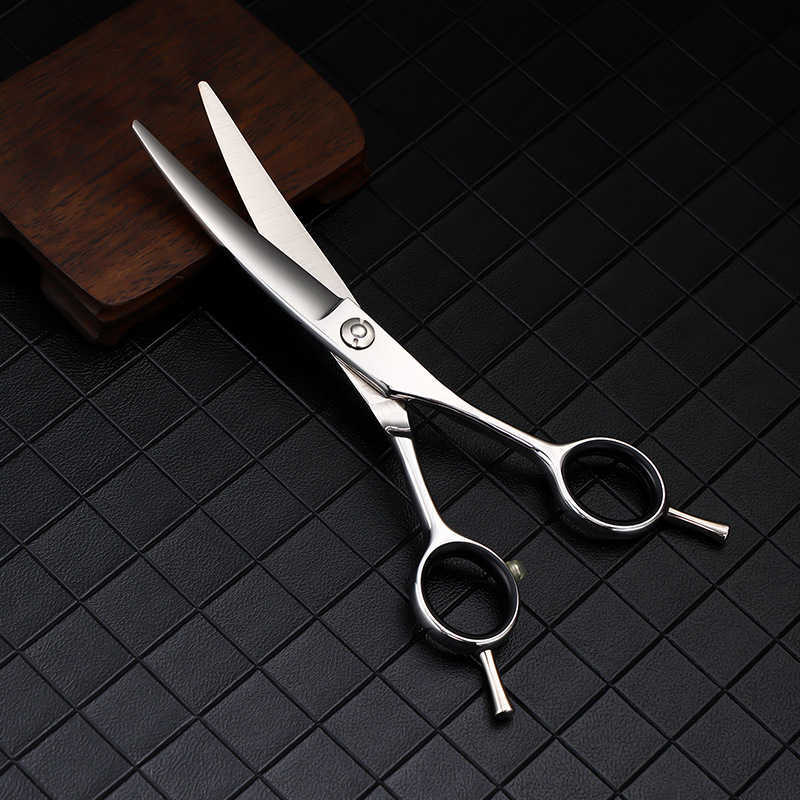 Curved Scissors Bent Scissors Willow Leaf Scissors 60 Inch 440C Bangs Scissors Hairdressing Scissors Haircut Scissors Set H260129