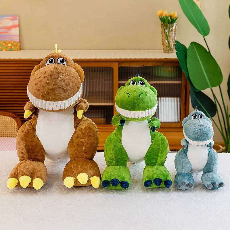 Cartoon bean beanie velvet dinosaur creative cute plush toy Tyrannosaurus rex doll foreign trade Y260128