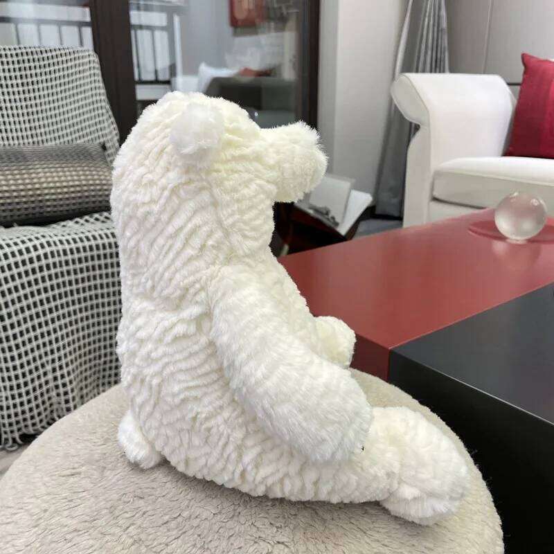 Cute polar white bear for children to sleep with comfort doll gift plush toyIt is 25cm high Y260128