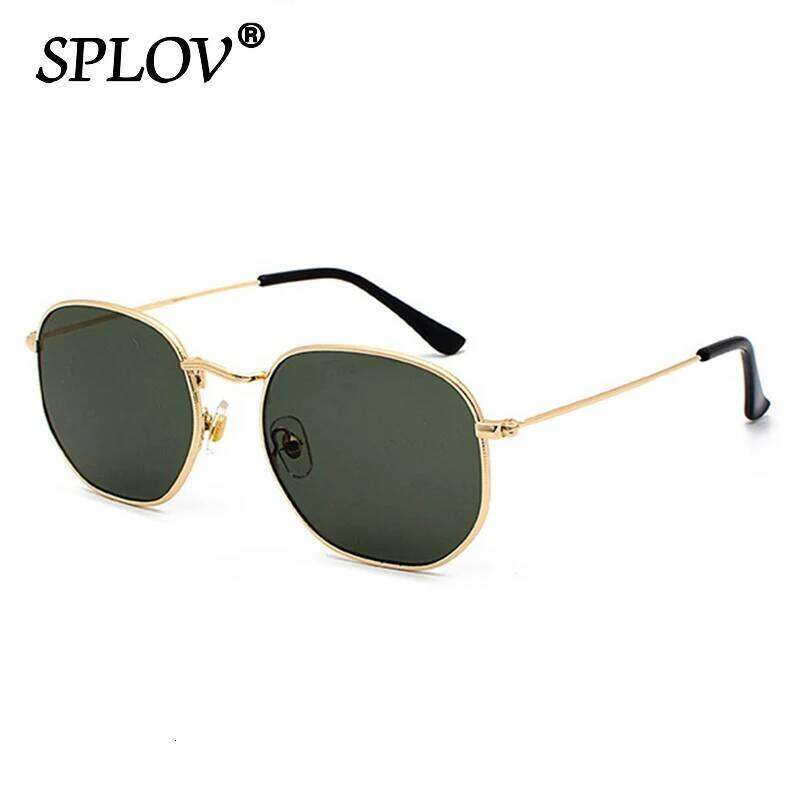 Hexagon Men Women Sunglasses Square Polygon Sun Glasses Brand Designer Retro Shades Metal Frame Eyewear TOP UV400 de sol hombre H260129