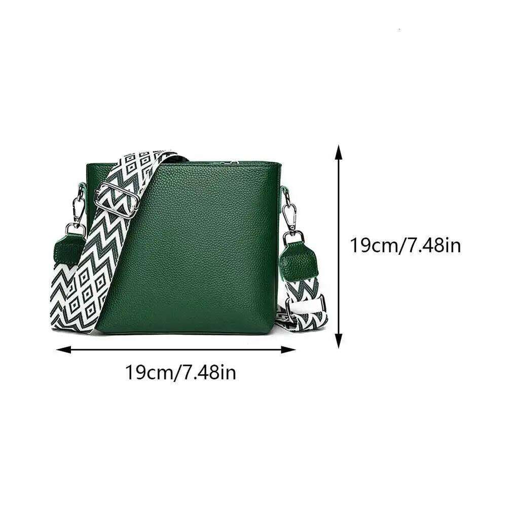 Genuine Leather Designer Tote Soft Casual Shoulder with Guitar Strap Vintage Bucket Bag Satchel Purse